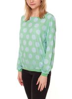 Chemise chemisier femme Aniston all-over avec imprimé à pois, près du corps 37847721 vert/bleu