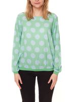 Chemise chemisier femme Aniston all-over avec imprimé à pois, près du corps 37847721 vert/bleu