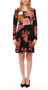 Aniston Casual Mini Dress Robe en jersey pour femme avec imprimé floral 68471124 Noir/coloré