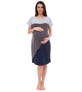 robe de grossesse asymétrique pour femme de neuf mois 32879759 gris/bleu