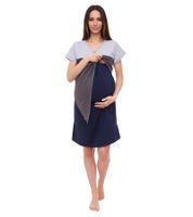 nine 9 months women's maternity dress asymmetrical pregnancy dress 32879759 grey/blue