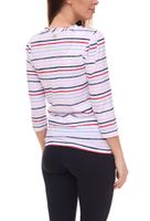 TOM TAILOR Conjunto de camiseta camisa de verano para mujer y top de algodón 34300140 blanco/azul/rojo