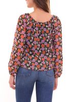 Blusa estiva da donna Aniston CASUAL con stampa floreale all-over, blusa slip-on leggera 85979832 multicolore