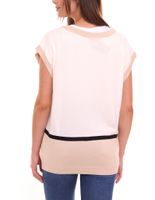 bruno banani Damen Pullunder mit nachhaltiger Viskose Color-Blocking 10298354 Beige/Schwarz