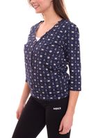 TOM TAILOR Conjunto de camiseta camisa de verano para mujer y top de algodón 21882004 blanco/azul