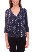 TOM TAILOR Conjunto de camiseta camisa de verano para mujer y top de algodón 21882004 blanco/azul