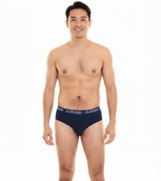 Kappa Herren Slip mit Baumwoll-Stretch Unterwäsche mit Logobund Unterhose 711167 Schwarz, Blau oder Grau
