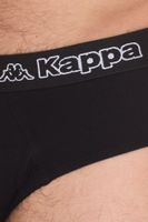Kappa Herren Slip mit Baumwoll-Stretch Unterwäsche mit Logobund Unterhose 711167 Schwarz, Blau oder Grau