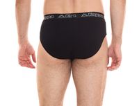 Kappa Herren Slip mit Baumwoll-Stretch Unterwäsche mit Logobund Unterhose 711167 Schwarz, Blau oder Grau