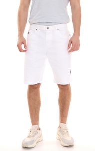 U.S. POLO ASSN. Abel Men's Chino Shorts Sustainable Cotton Bermuda Shorts Large Size 157 59799 52940 401 White