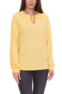 BOYSEN S blouse fashionable women s slip-on blouse cotton blouse 28100124 yellow