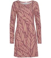 BOYSEN`S women s mini dress with all-over print, long-sleeved dress, jersey dress 92753753 red/brown