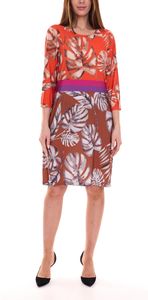 Aniston SELECTED mini-robe femme, robe chic col rond avec motif all-over 15201545 coloré