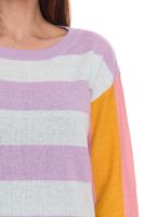 Aniston CASUAL sweater stylish women s knitted sweater in a color block look 51008313 purple/colorful