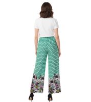 Pantaloni slip-on da donna Aniston CASUAL, comodi pantaloni estivi con fantasia floreale all-over 76938501 verde