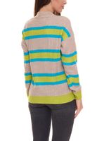 Aniston CASUAL Damen Strick-Jacke Cardigan mit Knopf-Verschluss 85595338 Beige/Blau/Grün