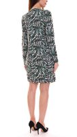Aniston SELECTED miniabito donna con stampa all over a maniche lunghe 88938605 nero/verde/beige