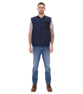 11 PROJECT PURlle gilet imbottito da uomo con trapuntatura gilet outdoor 20715253 ME 194024 blu scuro