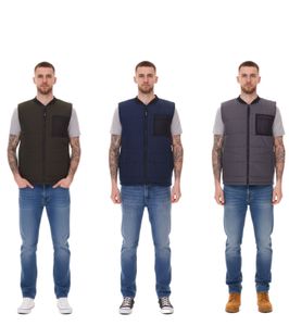 11 PROJECT PURlle piumino da uomo con gilet trapuntato outdoor 20715253-ME Grigio, verde scuro, blu scuro o nero