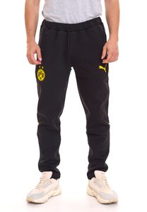 PUMA BVB Casuals Pants Men s Sweat Pants Borussia Dortmund Cotton Fanwear 771843 02 Black