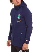 PUMA FIGC Coach Chaqueta deportiva para hombre Chaqueta de entrenamiento Italia Fanwear 767108 13 Azul oscuro