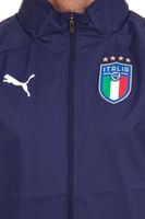 PUMA Italy 2022 Men s Track Jacket with Hidden Hood All-Weather Jacket 767068 04 Blue