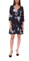 melrose women s mini dress with all-over floral print short sleeve 20539817 black/colorful