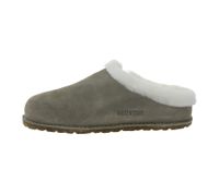 BIRKENSTOCK Zermatt unisex slippers genuine leather with fur lining Made in Germany normal width 1023099 gray