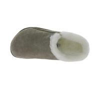 BIRKENSTOCK Zermatt unisex slippers genuine leather with fur lining Made in Germany normal width 1023099 gray