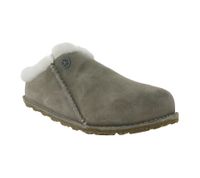 BIRKENSTOCK Zermatt unisex slippers genuine leather with fur lining Made in Germany normal width 1023099 gray