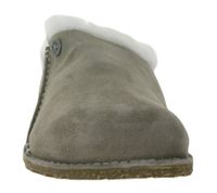 BIRKENSTOCK Zermatt unisex slippers genuine leather with fur lining Made in Germany normal width 1023099 gray