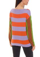 Aniston CASUAL women s sweater, wide striped fine-knit sweater 71355125 orange/violet