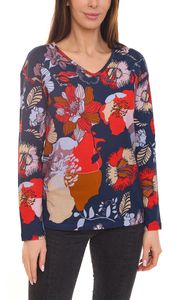 BOYSEN S women s print shirt with all-over print long-sleeved blouse 9296005 blue/colorful