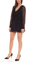 Aniston SELECTED chemisier d été pour femme à volants en mousseline chemisier à manches longues avec manches transparentes 58305233 noir