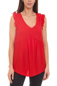 Blusa top da donna Aniston CASUAL con dettagli volant camicia estiva 60330626 rosso