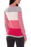 KangaROOS women s cardigan fine knit jacket in color block design pink/gray or blue/pink