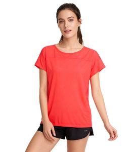 Bench Damen Sport-Shirt atmungsaktives Lauf-Shirt mit Logo-Schriftzug am Rücken PK11423 Neonrot