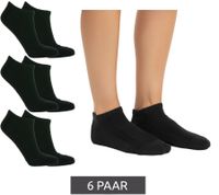 6 paires de chaussettes baskets TASTIQ, chaussettes simples en coton dans une boîte cadeau, chaussettes de sport, noir