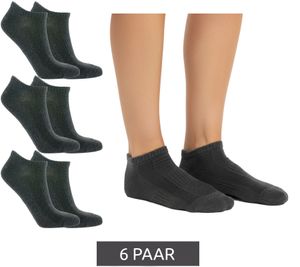6 paia di calzini da ginnastica TASTIQ da donna e bambino, semplici calzini di cotone in una scatola regalo, calzini sportivi, grigi