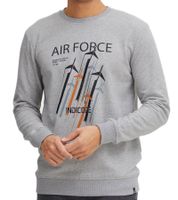 INDICODE IDForz men s cotton pullover crew neck sweater with large front print 55582MM Black, gray or blue