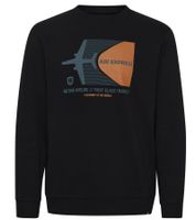INDICODE IDForz men s cotton pullover crew neck sweater with large front print 55582MM Black, gray or blue