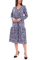 Vestido de mujer BOYSEN'S vestido floral de manga larga a la moda hecho de puro algodón 87096638 azul
