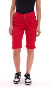 DELMAO women's summer trousers, denim shorts, cotton trousers 97270327 red