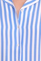 Pack of 2 AjC blouses, airy women's shirt blouses in two colors with button placket blue/white