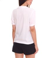 Pack of 2 AjC blouses, airy women's shirt blouses in two colors with button placket blue/white