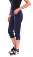 DELMAO women's summer trousers, stylish cotton trousers, knee-length 61966429 blue