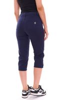 DELMAO women's summer trousers, stylish cotton trousers, knee-length 61966429 blue