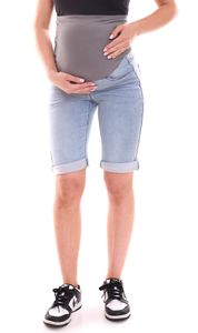 nueve 9 meses pantalones cortos premamá para mujer cómodos pantalones cortos de embarazo pantalones cortos de verano 75347701 azul/gris