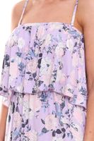 melrose maxi dress feminine women's bandeau dress with floral all-over print 55799824 purple