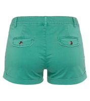 AjC Women's Hot Pants with Creases Chino Shorts with Fixed Turn-Up Summer Shorts 83031904 Green